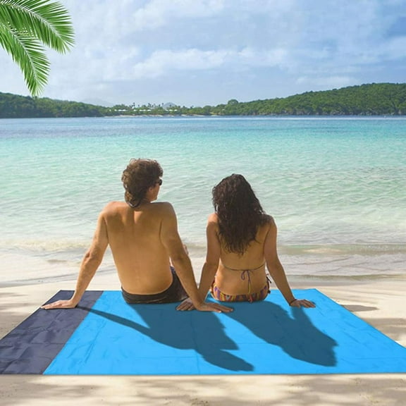 GYDEK Beach Blanket Lightweight Waterproof Picnic Blankets Outdoor Portable Beach Mat Beach Accessories for Travel Camping Hiking Quick Drying Mat,79x55 inch