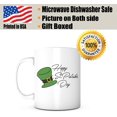 thumbnail image 2 of Happy St. Patrick’s Day-11 Ounce Ceramic Coffee Mug, Tea Cup, Mug for Him Her Men Women Husband Wife Boyfriend Girlfriend Mom Dad Kids Son Daughter Teacher Friend Boss, Lucky Mug, 2 of 6