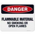 thumbnail image 1 of Flammable Material No Smoking Or Open Flames Sign, OSHA Danger Sign, 24x30 Reflective Aluminum EGP, 1 of 1