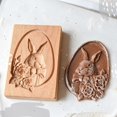 thumbnail image 3 of Cookie Cutter Set RongSheng Wooden Cookie Cutter Flower Pine Hand Carved Animal Footprint Mold Used for DIY Muffin Biscuit Fondant Cake Decorating Bak, 3 of 5