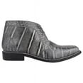thumbnail image 5 of LIBERTYZENO Mens Genuine Leather Animal Print Ankle Boots, Gray, 5 of 6