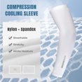 thumbnail image 4 of AUXDIQ 1 Pair Compression Arm Sleeves Men Women UV Sun Protection Cooling Sleeves Sports Compression Sleeves White, 4 of 5