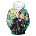 thumbnail image 4 of Nueva sudadera con capucha para hombre del cantante de rock Johnny Halliday, sudadera con capucha de moda urbana de hip hop con estampado 3D, ropa de hombre de gran tamaño a la moda, 4 of 5