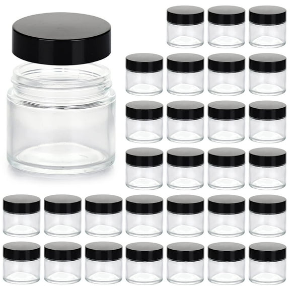 Frascos de vidrio HOA Kinh, 60 ml, paquete de 30 con tapas para almacenamiento de cosméticos