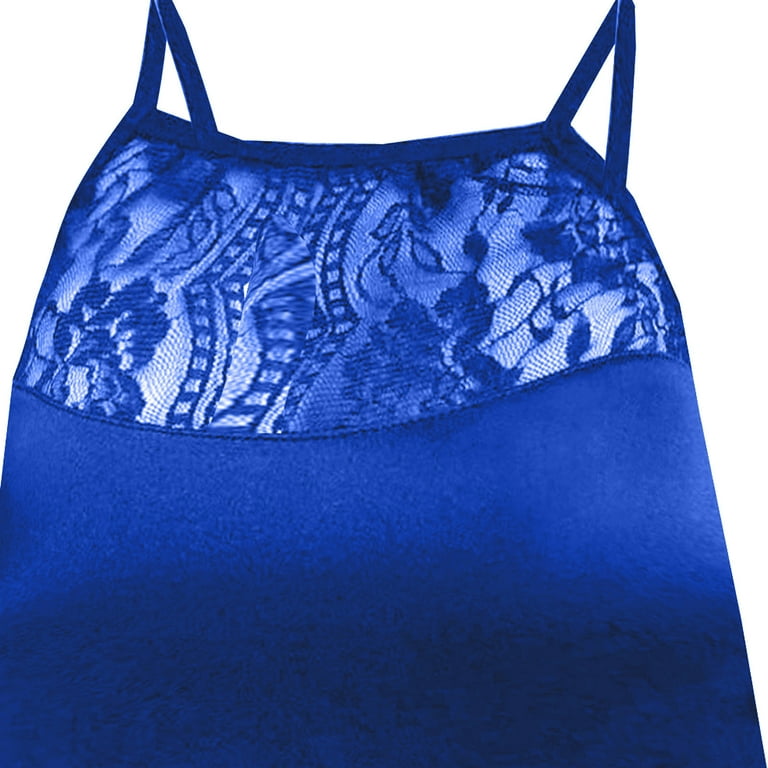 Yeahitch Lace Bralette for Women High Neck Camisoles Racerback  Double-Layered Crop Tank Top Dark Blue XL