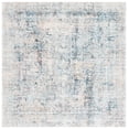 thumbnail image 2 of SAFAVIEH Arizona Carson Distressed Polyester Machine Washable Area Rug, Navy/Beige, 6' x 6' Square, 2 of 13