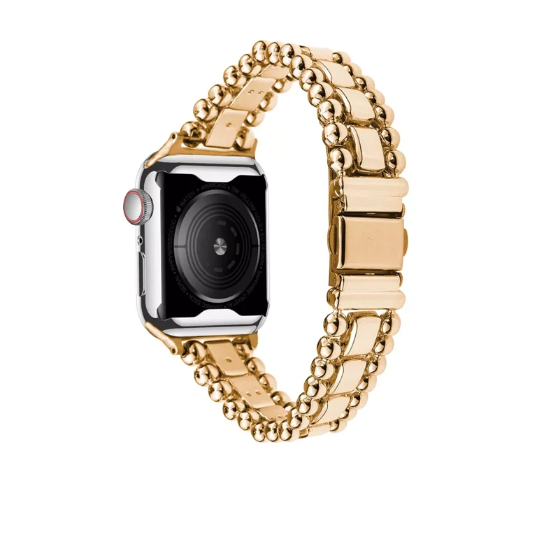 SOATUTO Compatible Apple Watch Bands 49mm 45mm 44mm 42mm 41mm 40mm 38mm Stainless Steel iWatch Band with Case for Apple Watch Ultra2 Ultra Series 9 8 7 6 5 4 3 2 1 SE SE2 Rose Gold Walmart
