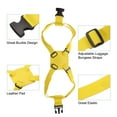 thumbnail image 3 of Uxcell 2 Pcs Luggage Straps Bungees Adjustable Luggage Strap Buckle Carry Bag Elastic Suitcase Strap Belt Airport Travel Accessories for Travel Baggage Handbag Add Bag, Yellow, 3 of 6