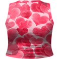 thumbnail image 3 of EIMELI Débardeurs pour Femmes Saint-Valentin Imprimé Cœur d'Amour Sans Manches Court Débardeur Décontracté Col Rond Rouge P, 3 of 5