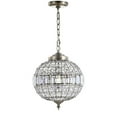 thumbnail image 5 of JONATHAN Y Georgina 12" Crystal/Metal LED Pendant Pendant, Antique Brass, 5 of 9