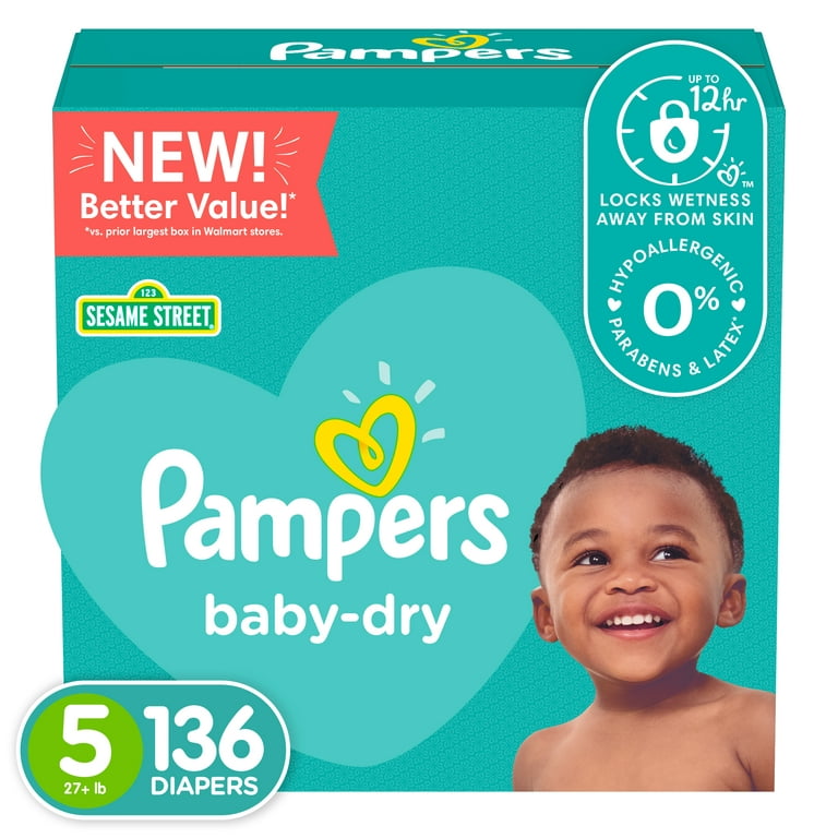 Pampers Protection Diapers, Size 5, 136 Count - Walmart.com