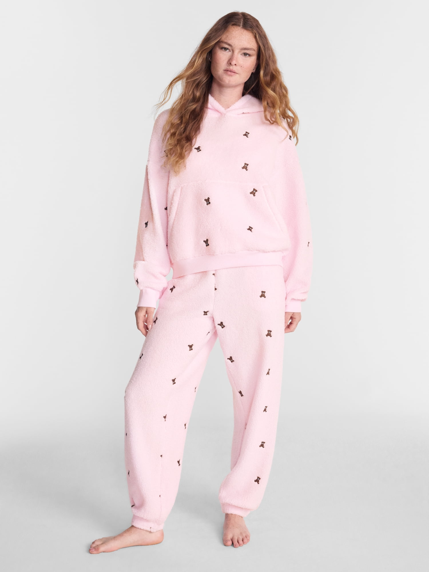 No Boundaries Cozy Teddy Hoodie, Women’s XS-2X