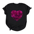 thumbnail image 1 of Qiopertar T-shirts à Manches Courtes Col Rond Imprimé Léopard pour Femmes Blouse en Solde à Moins de 5$ en Solde, 1 of 2