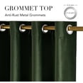 thumbnail image 3 of SUSIELADY Blackout Velvet Curtains, Thermal Insulated, Noise-Reducing, Soundproof, Light-Blocking, Room Darkening Drapes, 2 Panels, Grommet for Living Room & Bedroom, 52 x 84 in, Olive Green, 3 of 8