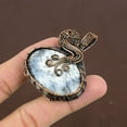 thumbnail image 4 of Natural Dendrite Opal Gemstone Handmade Copper Wire Wrap Pendant 2.29", 4 of 6