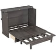 thumbnail image 6 of MODERNLUXE Full Size Murphy Bed,Solid Pine Wall Bed with Charging Station and Large Storage Drawer, Foldable Cabinet Bed Frame for Home Office or Small Room,Gray, 6 of 7