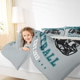 thumbnail image 4 of Manfei Kids American Philadelphia Full Size Comforter Sets, Soccer Lover Bedding Comforter Set, Rugby Sports Competition Reversible Bedding Sets, Breathable Home Decor, 3 Pieces, 4 of 6