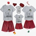 thumbnail image 2 of Pijamas familiares a juego de Navidad, conjunto de Pijamas cortos de Snowmies para niños, rompecabezas de diseño exclusivo, 2 of 3