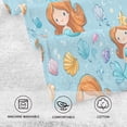 thumbnail image 4 of 2 Pack 100% Cotton Towels Soft Absorbent Towel Set for Bathroom Beach Sports 16x28in Little Mermaids and Seashells, 4 of 8