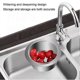 thumbnail image 5 of Stainless Steel Swan-Sink Strainer Basket Filterable Sink Caddy Organiser for Kitchen Use., 5 of 5