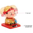 thumbnail image 3 of Statue Cai Shen, Figurine Cai Shen Vive Chanceuse pour Bureau Rouge, Or, 3 of 7
