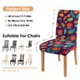 thumbnail image 6 of Chic and Colorful Paisley Dining Chair Covers Set of 4 with Bohemian Vintage Floral and Abstract Ethnic Patterns Washable Polyester Stretch Slipcovers Removable Protector for Classic Home, 6 of 7