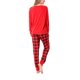 thumbnail image 1 of Sonducket Pijamas navideños Holiday Family Plaid Impreso Ropa de dormir Manga larga Cuello Navidad Loungewear Pijama MUJER XL Sonducket AP004024-13, 1 of 6