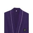 thumbnail image 5 of Men Contrast Binding Patched Detail Belted Sleep Robe, 5 of 5