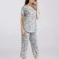 thumbnail image 5 of Tops de pijama para mujer con pantalones capri Conjuntos de pijama Xemadio CJWUS-4806, 5 of 5
