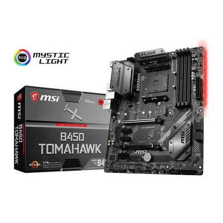 MSI B450 Tomahawk DDR4 Motherboard (Best Motherboard For Desktop Pc)