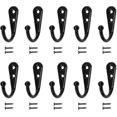 thumbnail image 1 of 10pcs Single Hooks Hooks Coat Rack Equipped With Mounting Screws, 1 of 4