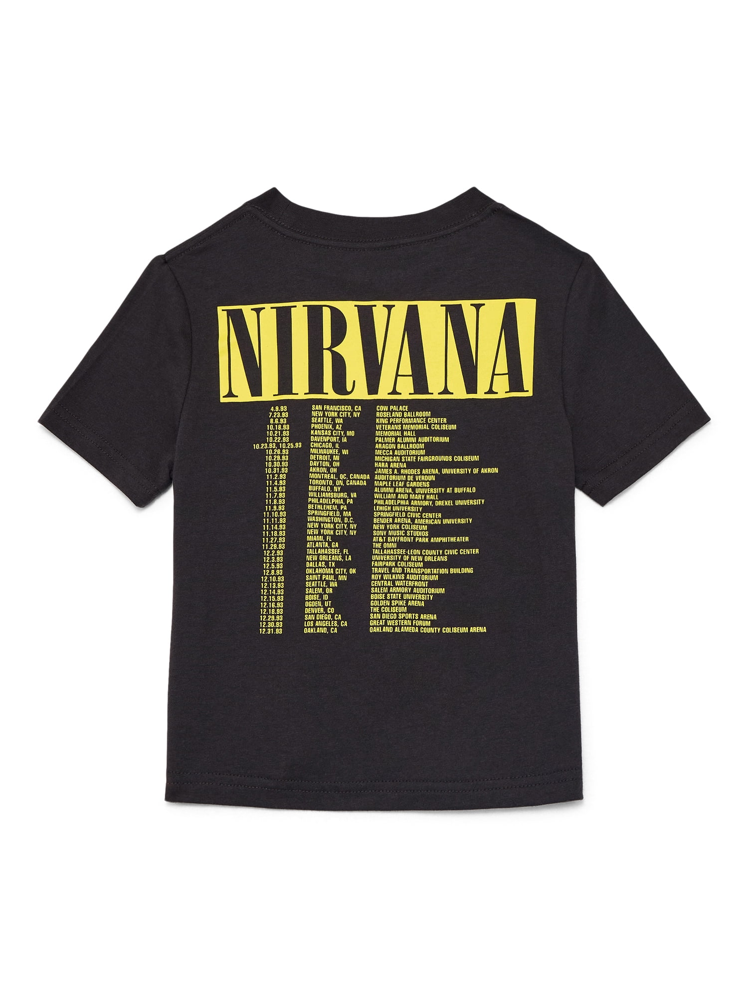 Nirvana Toddler Graphic Tee with Short Sleeves, Sizes 12M-5T