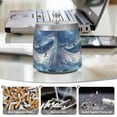 thumbnail image 6 of Yayeee Ashtray with Lid for Cigarette Smokeless Stainless Steel Home Ash Holder, Night Floating Whale, 6 of 7