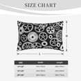 thumbnail image 4 of Rateoe Metallic Gears Pattern Pillow Covers with Invisible Zipper(Pillows are not Included) Standard Pillowcases-14"x20", 4 of 6