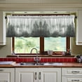 thumbnail image 3 of Yayeee Kitchen Curtains Tier Set of 2 Light Filtering 57"x36" Over Sink Window Panels, Foggy Forest, 3 of 7