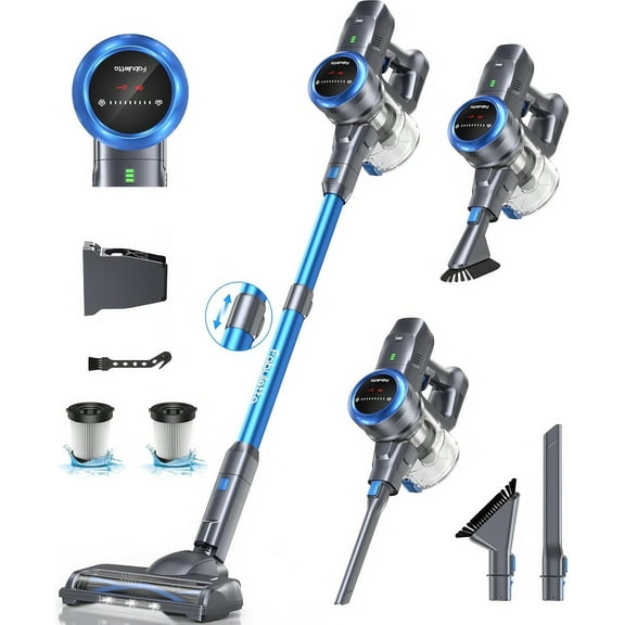 Lazyswan Cordless Vacuum Cleaner 35KPA 400W Stick Vacuum 50min 2200mAh for Home Pet Hair Car Carpet Hardwood Floor