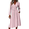 thumbnail image 3 of Womens Summer Casual Midi Maxi Dresses Elastic Waist Wrap Crossover V Neck a Line Dress Boho Beach Floral Print Sundress, 3 of 5