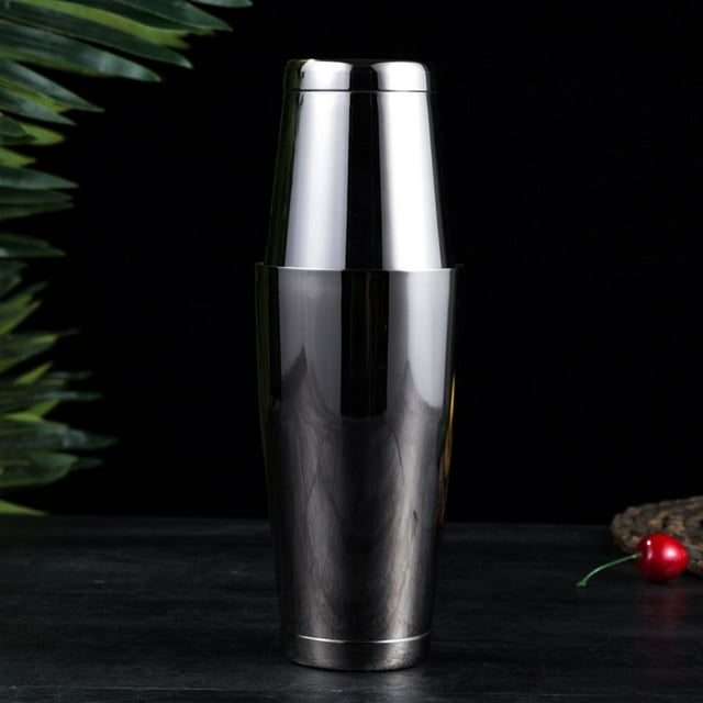 Boston Shaker, Shaker de Bar en Acier Inoxydable Boston Shaker à Cocktail, Cafés Maison pour Bar Noir