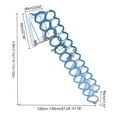thumbnail image 2 of Miumaeov 12.5ft Wall Mounted Retractable Attic Stair 12 Steps Folding Pull Down Loft Ladder (Titanium Magnesium Alloy, Blue), 2 of 16