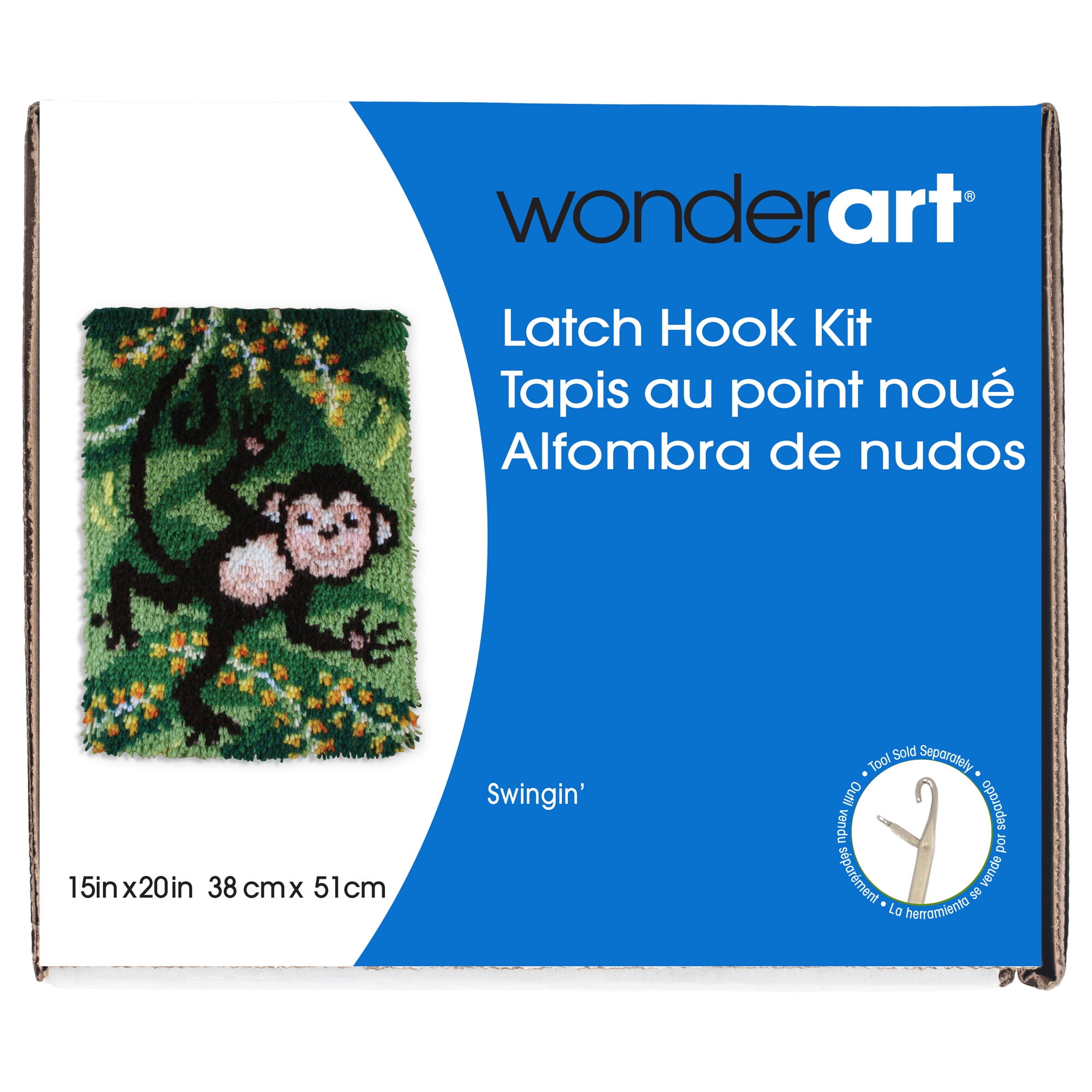 Spinrite Wonderart Latch Hook Kit 27X40 - Midnight Wolves