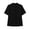 Black, variant on Womens Blouses Dressy Casual Mandarin Collar Short Sleeve Blouse Button Front Summer Top Loose Fit Solid Color Asian Style Shirt (Light Blue,L)