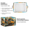 thumbnail image 2 of Storage Bins with Handle Fabric Organizer Basket Foldable Box 1 Pack Cartoon Bus on Road 14.2x10.2x8.3, 2 of 8