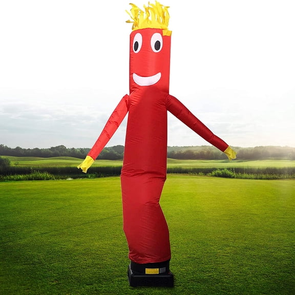 Miumaeov 10ft 3M Inflatable Dancing Doll Tube Man Wavy Dancer Inflatable Advertising Air Puppet No Blower (Red)