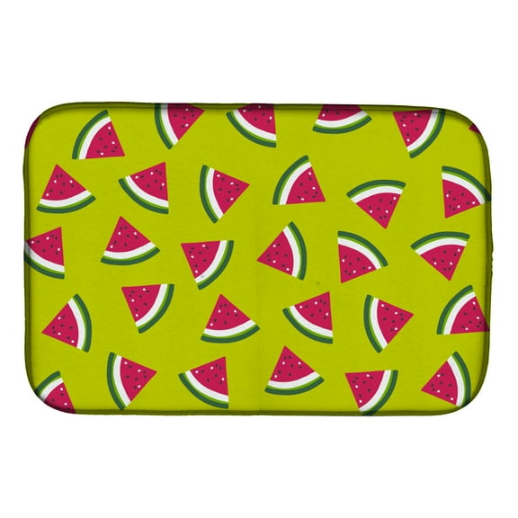 Caroline's Treasures Watermelon on Lime Green Dish Drying Mat