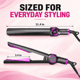 thumbnail image 2 of Hair Straightener and Curler 2 in 1, Twist Straightening Curling Iron with Adjustable Temp for All Hair Types, Instant Heating, 2 of 7