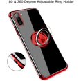 thumbnail image 5 of Case for Samsung Galaxy Note 10 Case 6.3" Clear Back Soft TPU Silicone Ring Holder Gel Bumper Thin Transparent Scratch Resistant Kickstand Protective Case - Red, 5 of 13