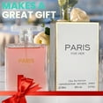 thumbnail image 3 of Paris For Her Eau de Parfum Spray Perfume, Fragrance For Women-Daywear, Casual Daily Cologne Set with Deluxe Suede Pouch- 3.4 Oz Bottle- Ideal EDT Beauty Gift for Birthday, Anniversary (3.4) (C), 3 of 5