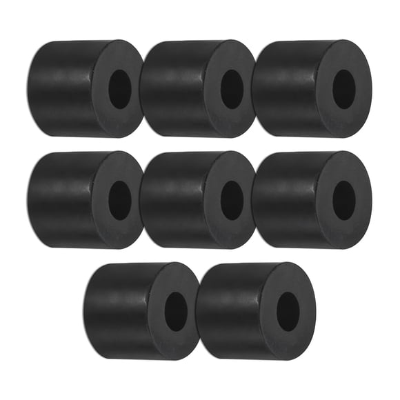 Uxcell 8-Pack Rubber Isolation Washers, 1" OD 0.4" ID 0.8" Thick for Home and Car Accessories, Black
