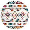 thumbnail image 2 of Safavieh Fiesta Shag Geometric Shag Area Rug, Cream/Multi, 4' x 4' Round, 2 of 12