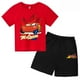 thumbnail image 3 of Ropa de verano de algodón con dibujos animados para niños, camiseta de Pixar Car Lightning Mcqueen, camiseta para niños de 3 a 14 años, conjunto de camiseta y pantalones cortos, 3 of 5